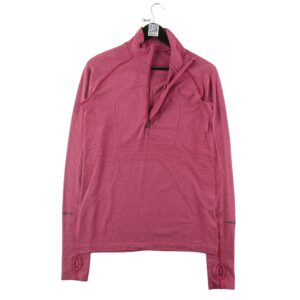 T shirt femme manches longues rose Lululemon Motif a rayures Col Montant