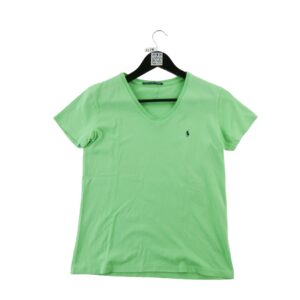 T shirt manches courtes femme vert Polo Ralph Lauren Col V
