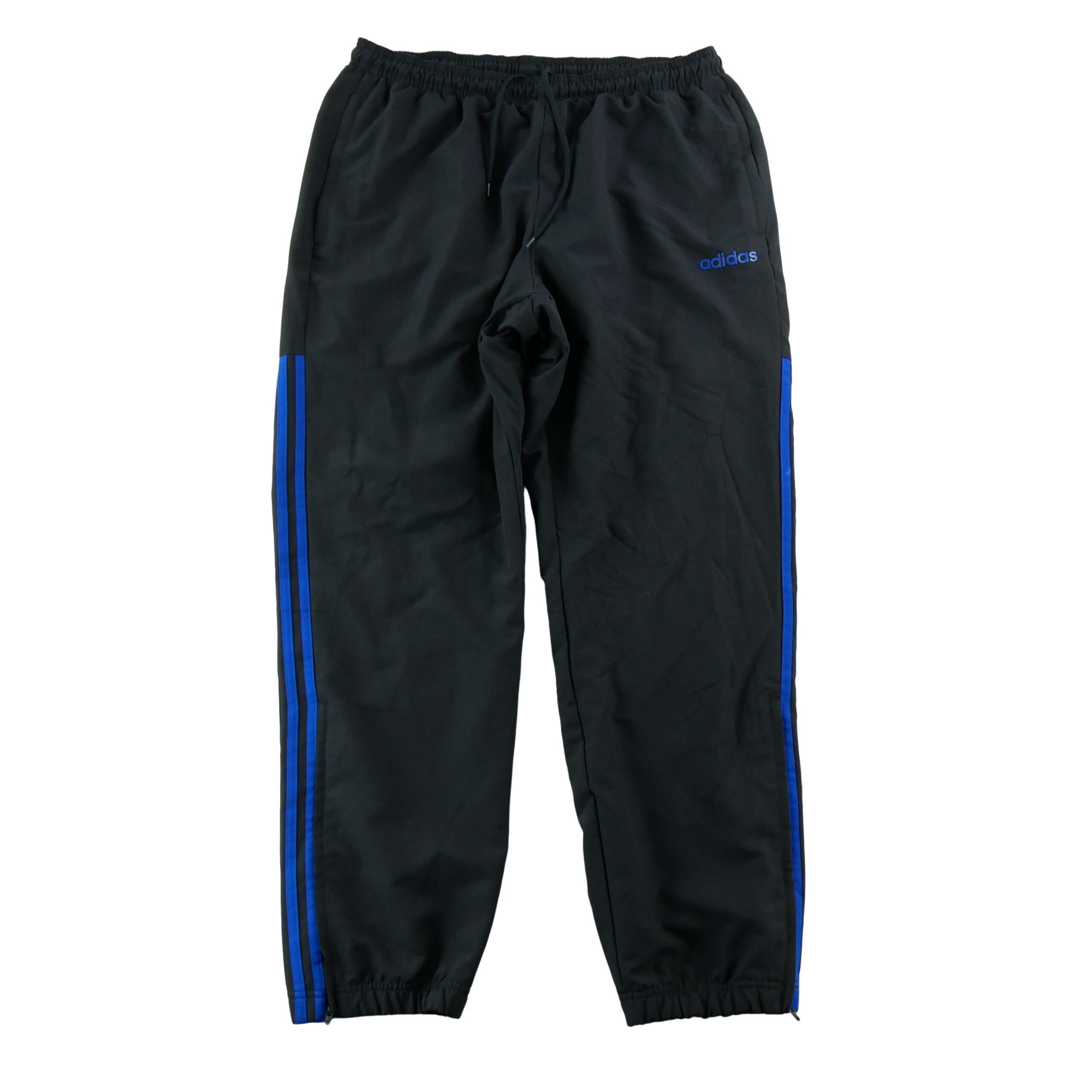 Adidas pantalon de survetement 3 bandes noir bleu