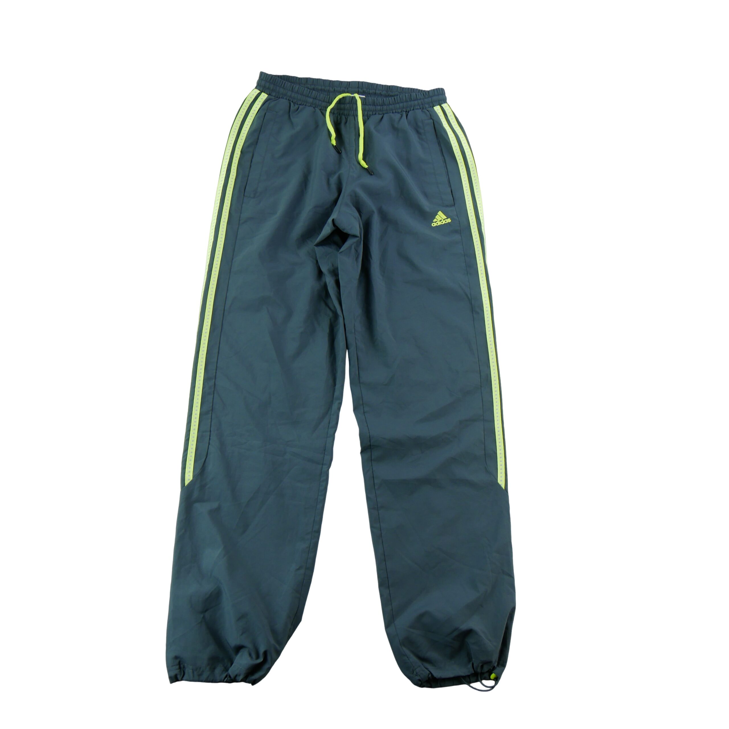 Adidas Pantalon de survetement tisse gris anthracite et jaune fluo 2011