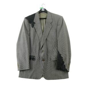 Blazer femme manches longues marron Dior Motif a carreaux Col Revert