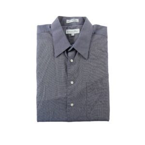 Christian Dior Chemise classique en coton gris bleu