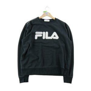 FILA Sweatshirt col rond logo contraste noir