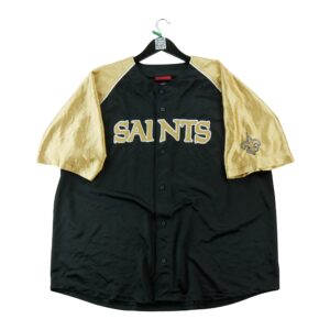 Maillot manches courtes homme noir NFL Equipe New Orleans Saints