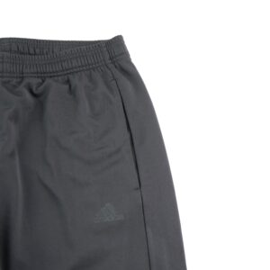 Pantalon de survetement Adidas gris anthracite a trois bandes orange