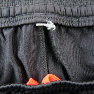 Pantalon de survetement Adidas gris anthracite a trois bandes orange