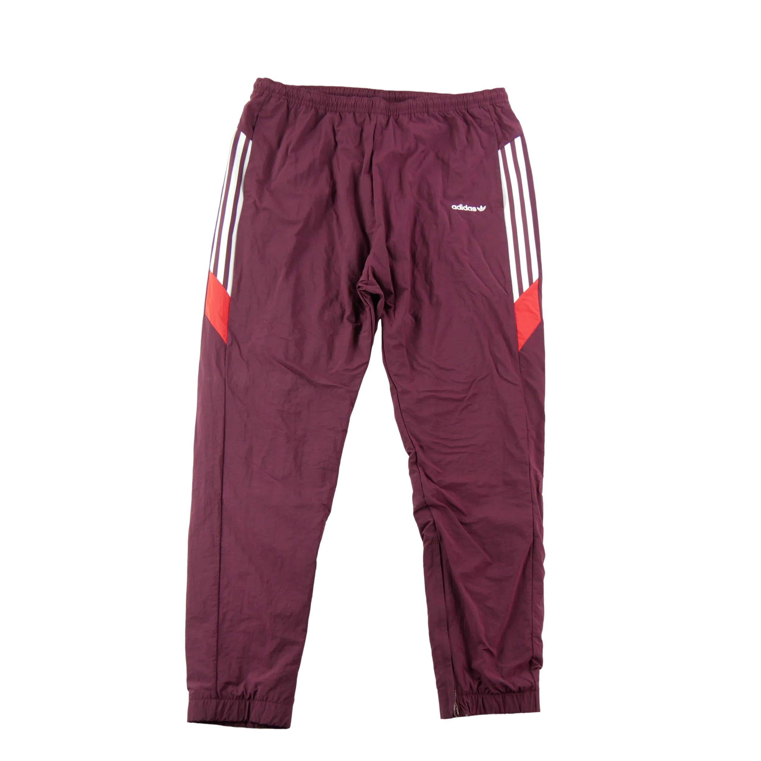 Pantalon de survetement Adidas Originals bordeaux a 3 bandes
