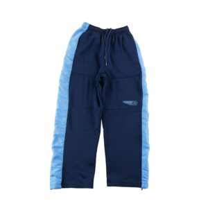 Pantalon de survetement Starter bleu marine a bandes bleu ciel