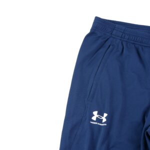 Pantalon de survetement Under Armour bleu marine a bandes blanches