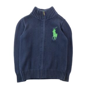 Polo by Ralph Lauren pull zippe Big Pony bleu marine enfant