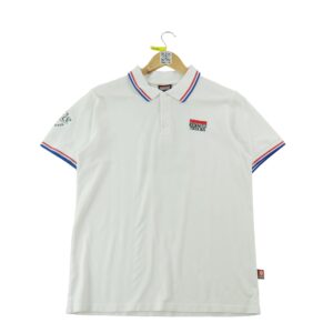 Polo manches courtes homme blanc Vintage Col Polo