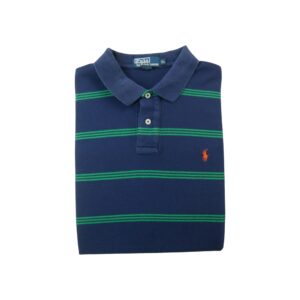 Polo manches courtes homme marine Polo Ralph Lauren Motif a rayures Col Polo