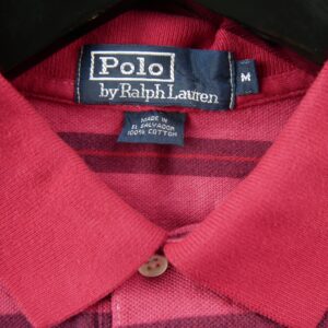 Polo manches courtes homme rouge Polo Ralph Lauren Motif a rayures Col Polo