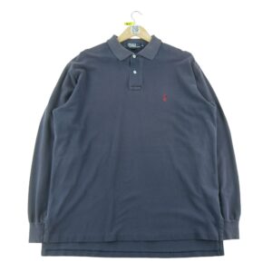 Polo manches longues homme bleu Polo Ralph Lauren Col Polo