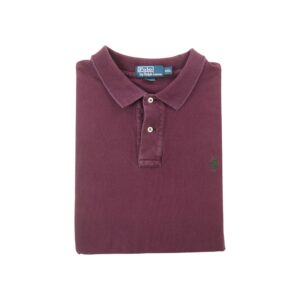 Polo manches longues homme bordeaux Polo Ralph Lauren Col Polo