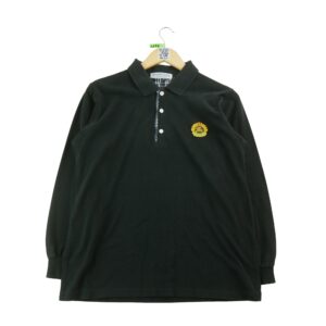 Polo manches longues homme noir Burberry Col Polo
