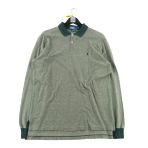 Polo manches longues homme vert Polo Ralph Lauren Col Polo