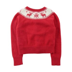 Polo Ralph Lauren cardigan enfant motif rennes rouge