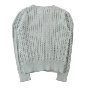 Polo Ralph Lauren cardigan torsade en coton gris