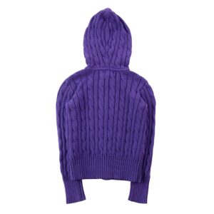 Polo Ralph Lauren Gilet a capuche torsade zippe violet