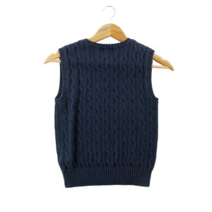 Polo Ralph Lauren pull sans manches torsade bleu marine enfant