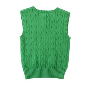 Polo Ralph Lauren pull sans manches torsade vert
