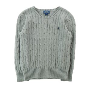 Polo Ralph Lauren Pull torsade en coton gris