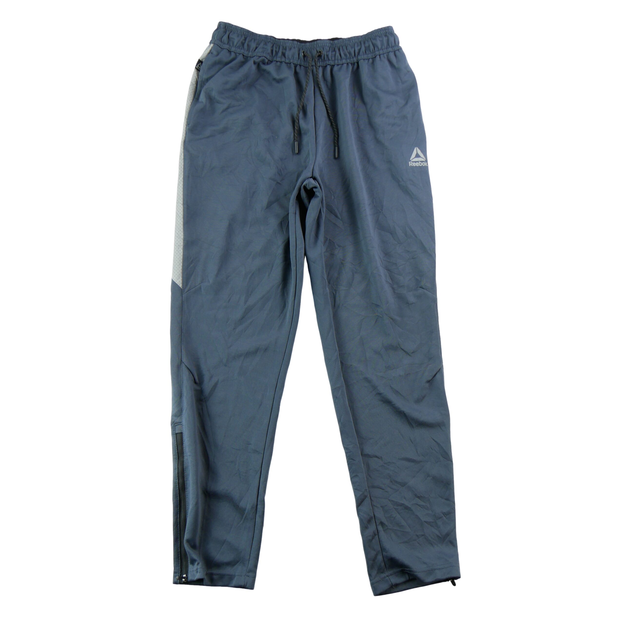 Reebok pantalon de survetement a zips chevilles bleu ardoise