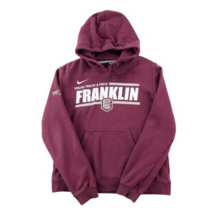 Sweat a capuche enfant manches longues bordeaux Nike Col Rond