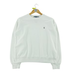 Sweat femme manches longues blanc Polo Ralph Lauren Col Rond