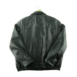 Chaps blouson zippe en cuir noir