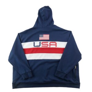 Polo Ralph Lauren Sweat a capuche color block USA bleu marine