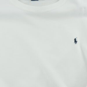 Polo by Ralph Lauren sweatshirt col rond Small Pony blanc annees 1990